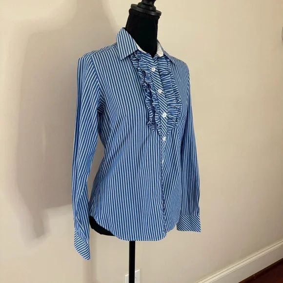 Lilly Pulitzer Jonni Button Front Ruffle Shirt - Picture 2 of 13